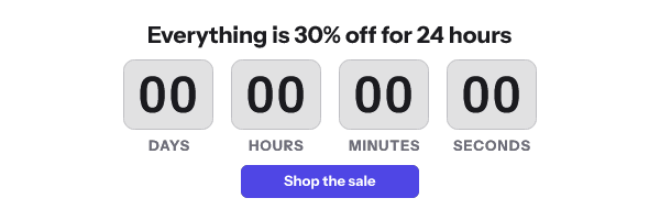 The same sale design after its deadline, with every unit at 00